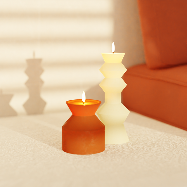 Bougie LED TOTEM coloris blanc