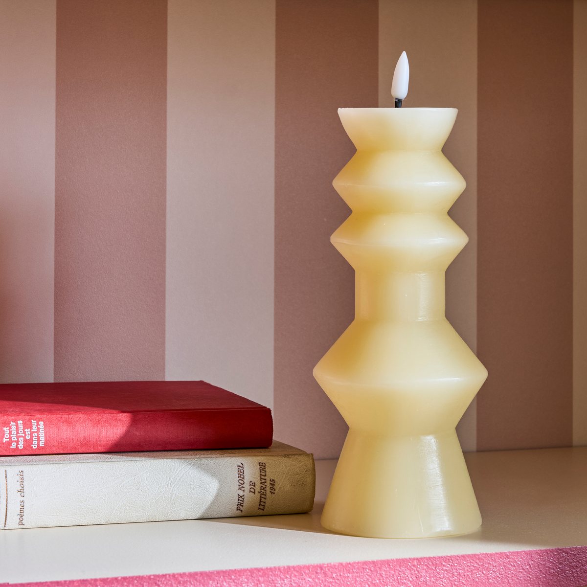 Bougie LED Totem Blanc