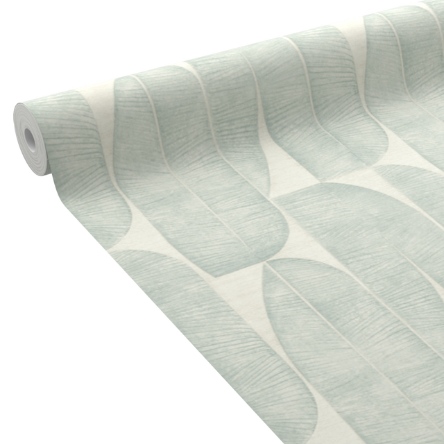 Papier peint intissé ODDA coloris bleu aqua