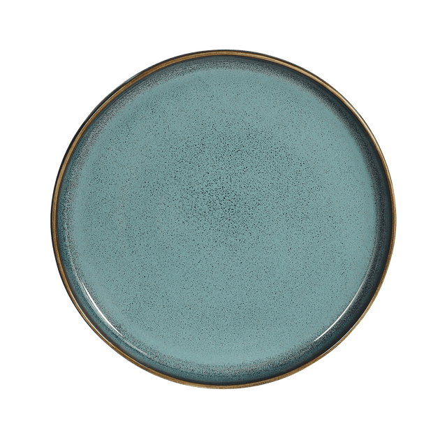 Assiette NOUKA coloris bleu vert