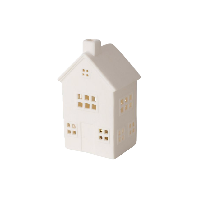 Objet lumineux LYKKA coloris blanc 13 x 8 cm hauteur 13 cm