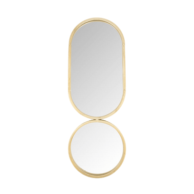 Miroir en métal Halo Or