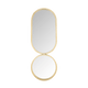 Miroir en métal Halo Or