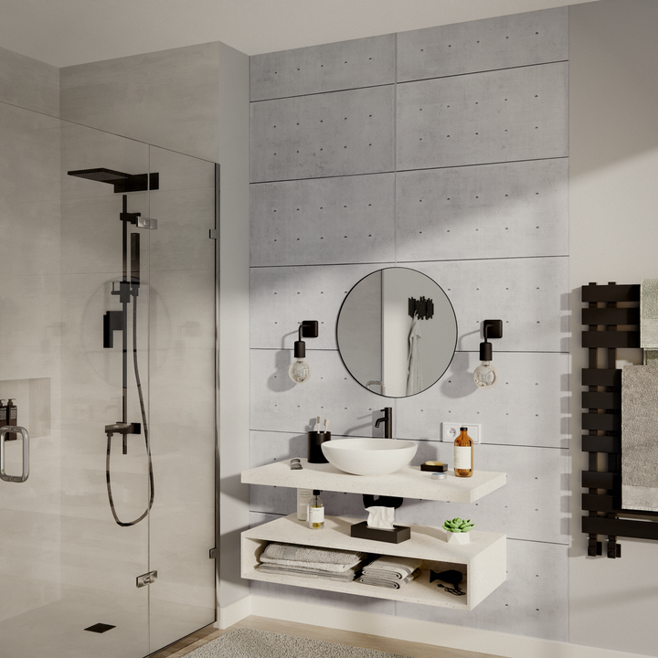 4MURS Papier peint panoramique L Cliftown Gris béton Satiné