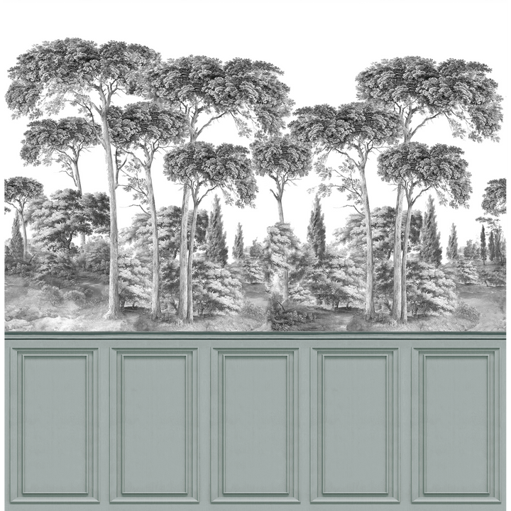 4MURS Papier peint panoramique XL Toscana Vert de gris Satiné