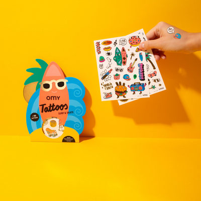 OMY Kit Tattoos surf and skate Multicolore