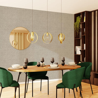 Papier peint intissé Zibra Taupe