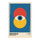 BLUE SHAKER Affiche Blue eye Bleu, rouge et jaune