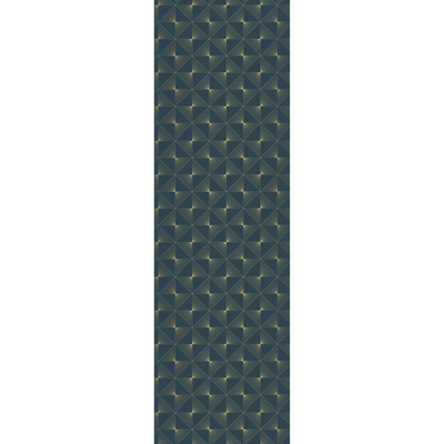 CASELIO Papier peint intissé Delores Bleu paon et doré