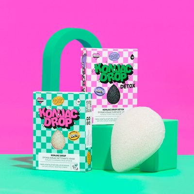 RADISH GANG Éponge Konjac drop pure Vert