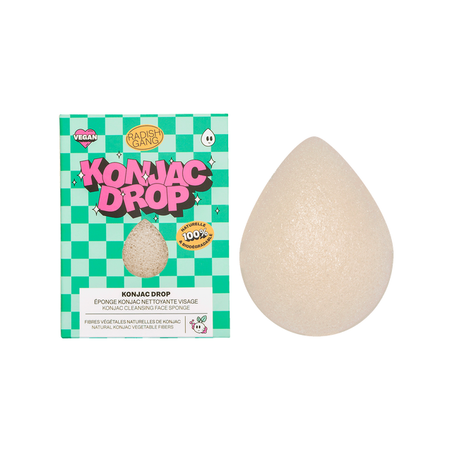 RADISH GANG Eponge KONJAC DROP PURE coloris vert