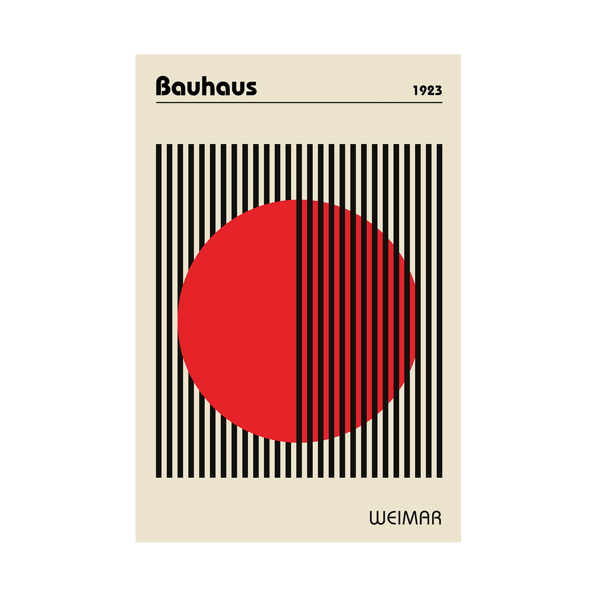 Affiche Weimar 1923 Beige, rouge et noir