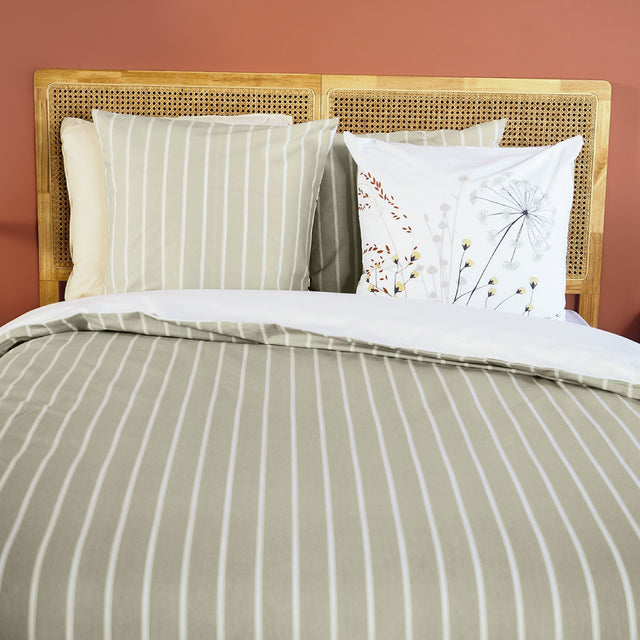 Parure de lit en toile de coton SOLIFLORE blanc 240 x 220 cm