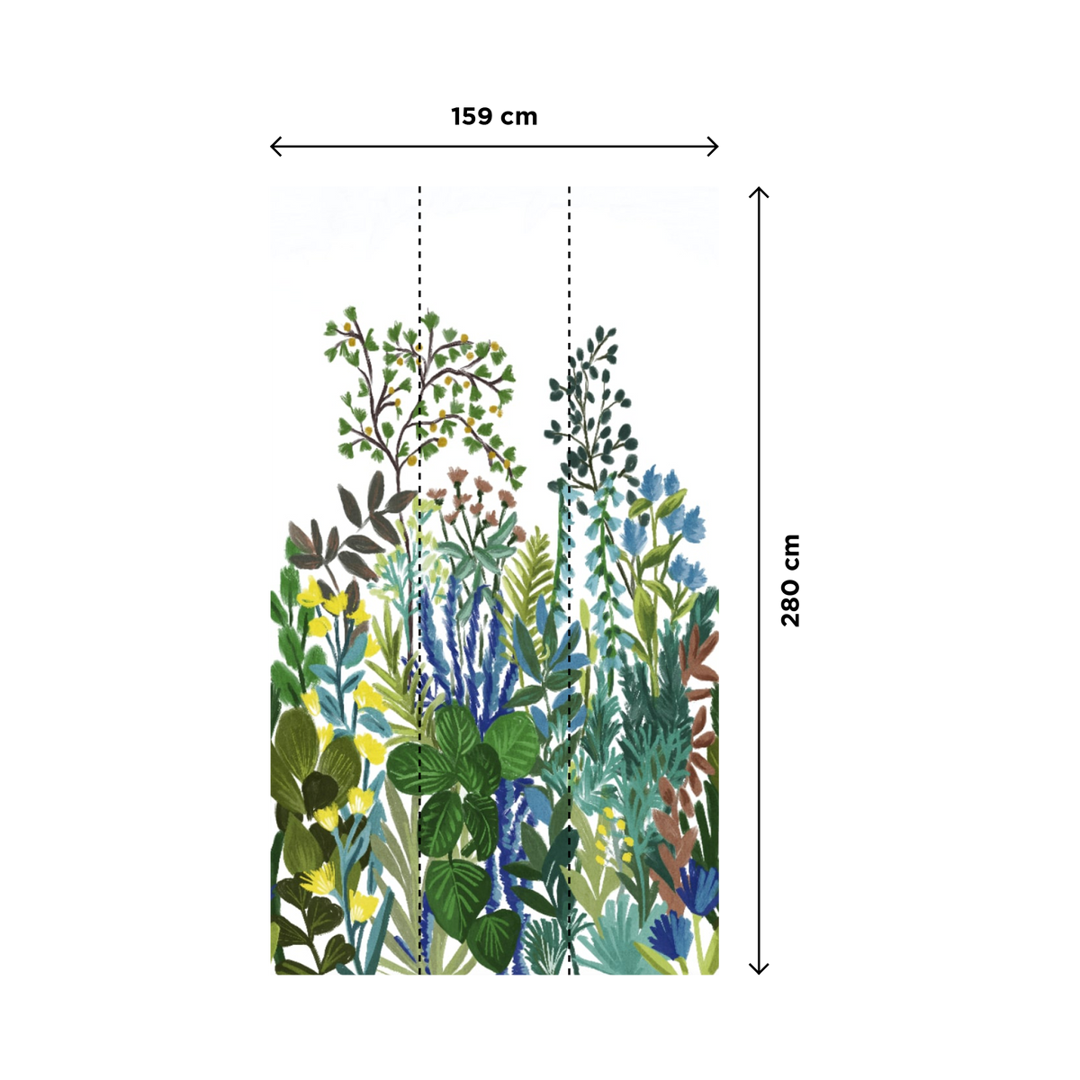 4MURS Papier peint panoramique L Acanthe Multicolore Satiné