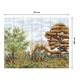 4MURS Papier peint panoramique XL Broceliande Terracotta et vert-de-gris Satiné