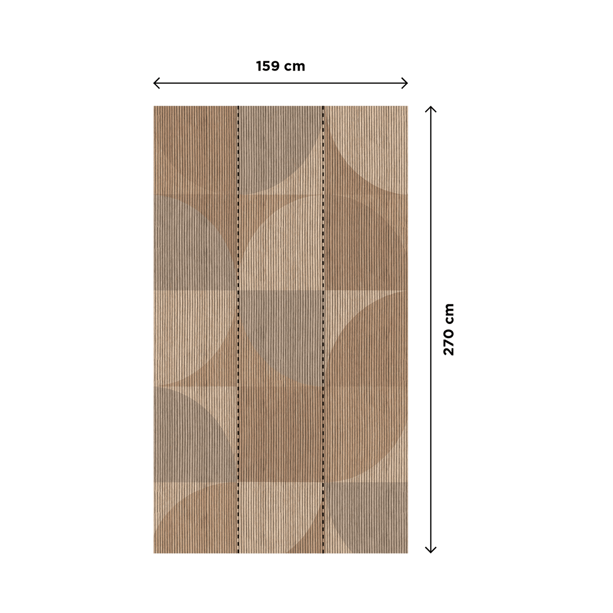 4MURS Papier peint panoramique L Kalima Chêne clair, moyen et grisé Satiné