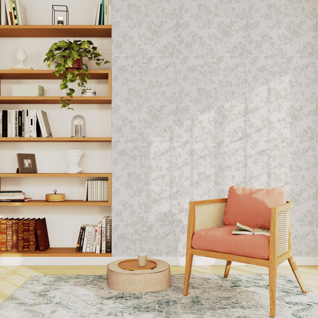 Papier peint intissé AUDELIA coloris vert de gris