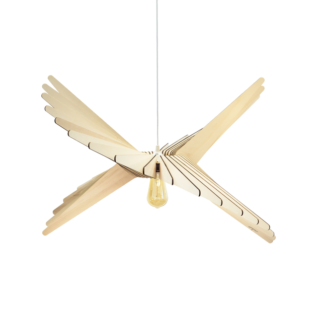 ATELIER LOUPIOTE Suspension ALBATROS bouleau 35 x 65 cm diamètre 65 cm