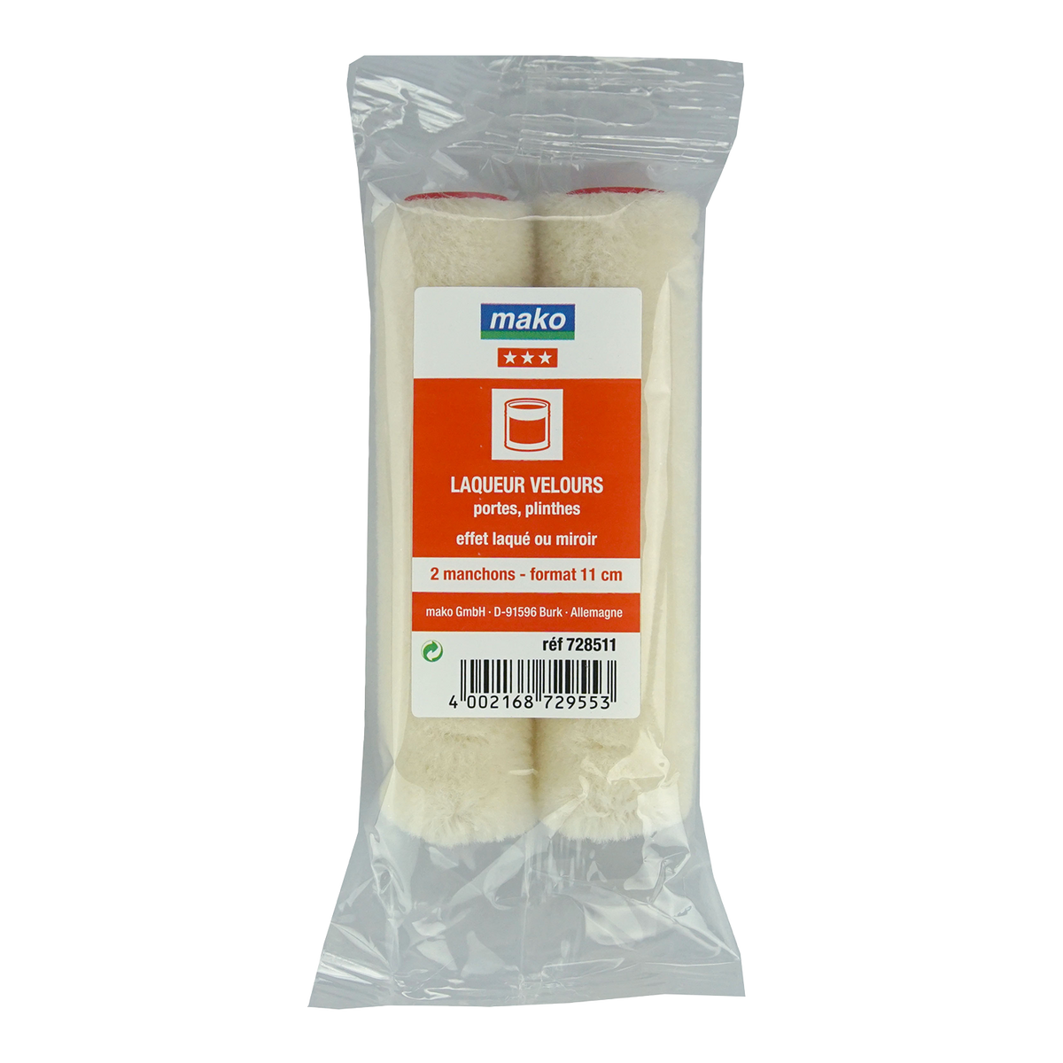 2 manchons laqueur 11 cm 