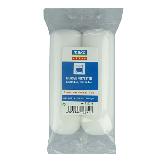 2 manchons mousse 11 cm