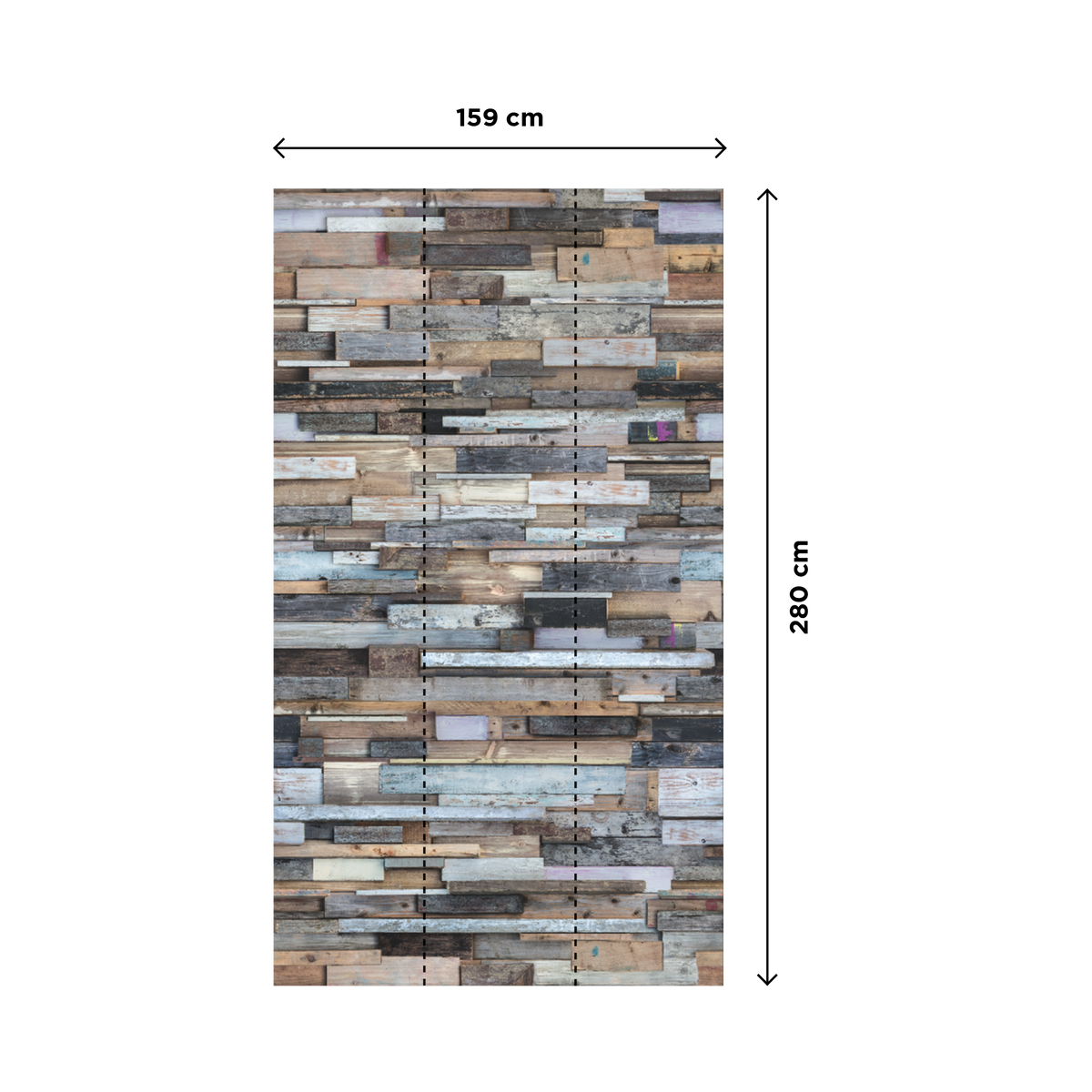 Papier peint panoramique L Wood Sable beige