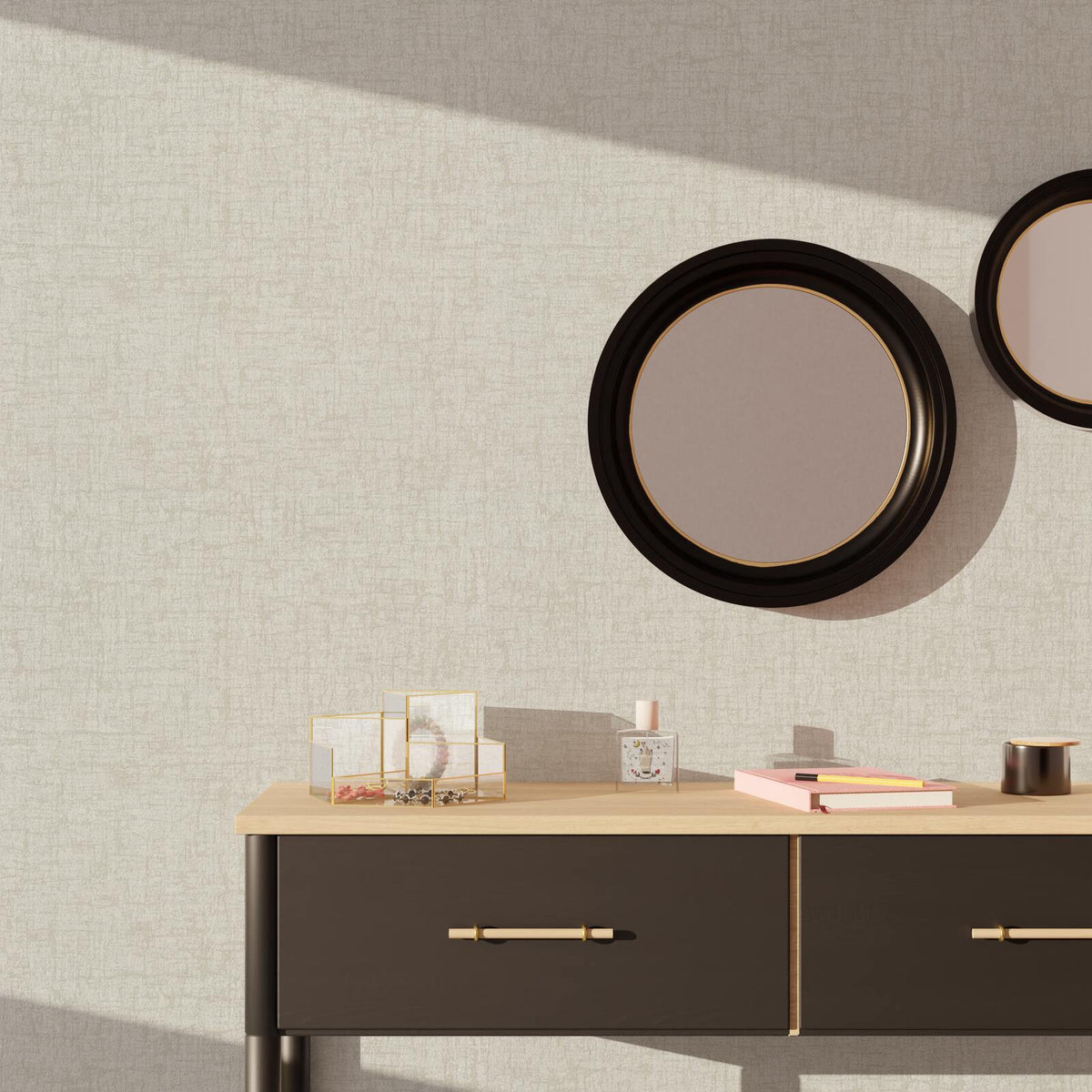 Papier peint intissé Naja Blanc crème