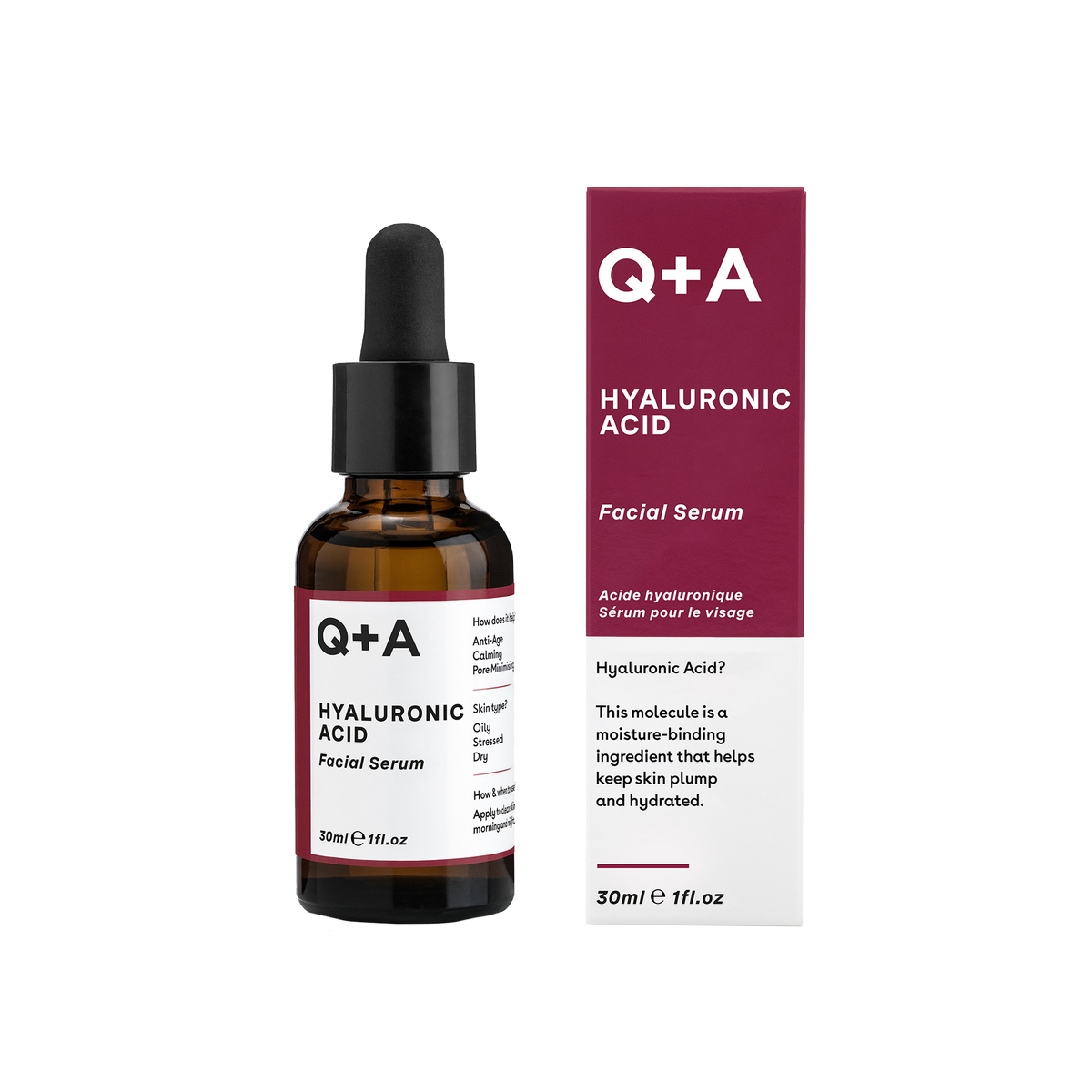 Q+A Sérum Acide hyaluronique Blanc 30ML