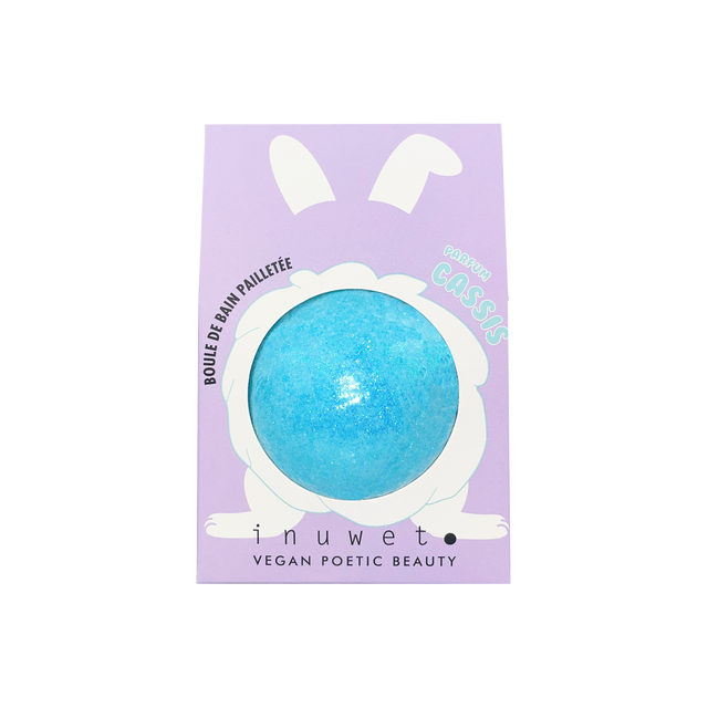 Inuwet Boule de bain PAILLETEE EFFERVESCENTE CASSIS bleu