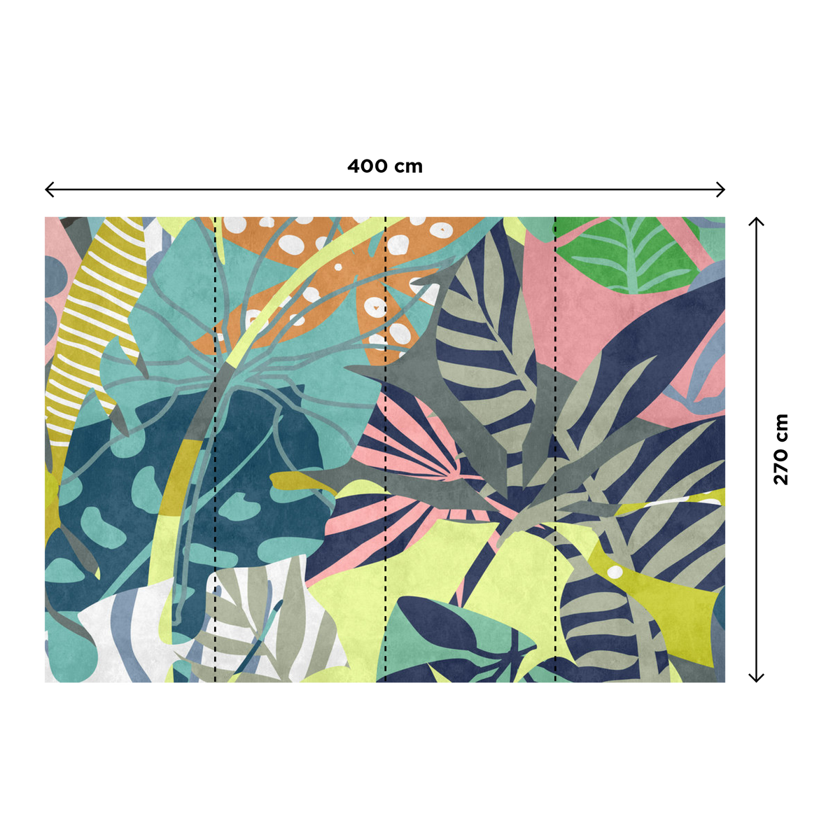 Papier peint panoramique XL Felicita Multicolore Satiné