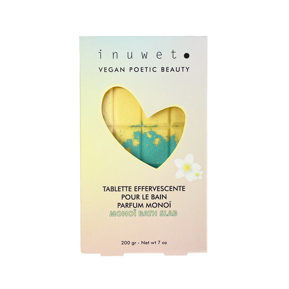 INUWET Boule de bain Effervescente monoi Jaune Monoi 200G