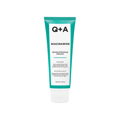 Q+A Soin visage Nettoyant exfoliant doux niacinamide Vert 125ML