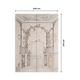 Papier peint panoramique L Juline Écru rosé Satiné