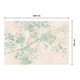 Papier peint panoramique XL Aglae Bleu turquoise Satiné