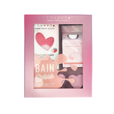 INUWET Coffret cosmétique Splash bain Rose Fraise 460G