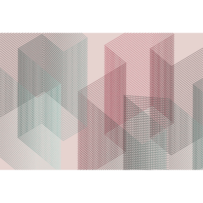 Papier peint panoramique XL Arianeo Vert et rose pastels Satiné