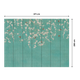 Papier peint panoramique XL Soline Bleu turquoise Satiné