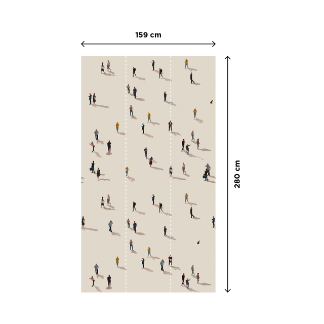 Papier peint panoramique L PEOPLE 159 x 280 cm