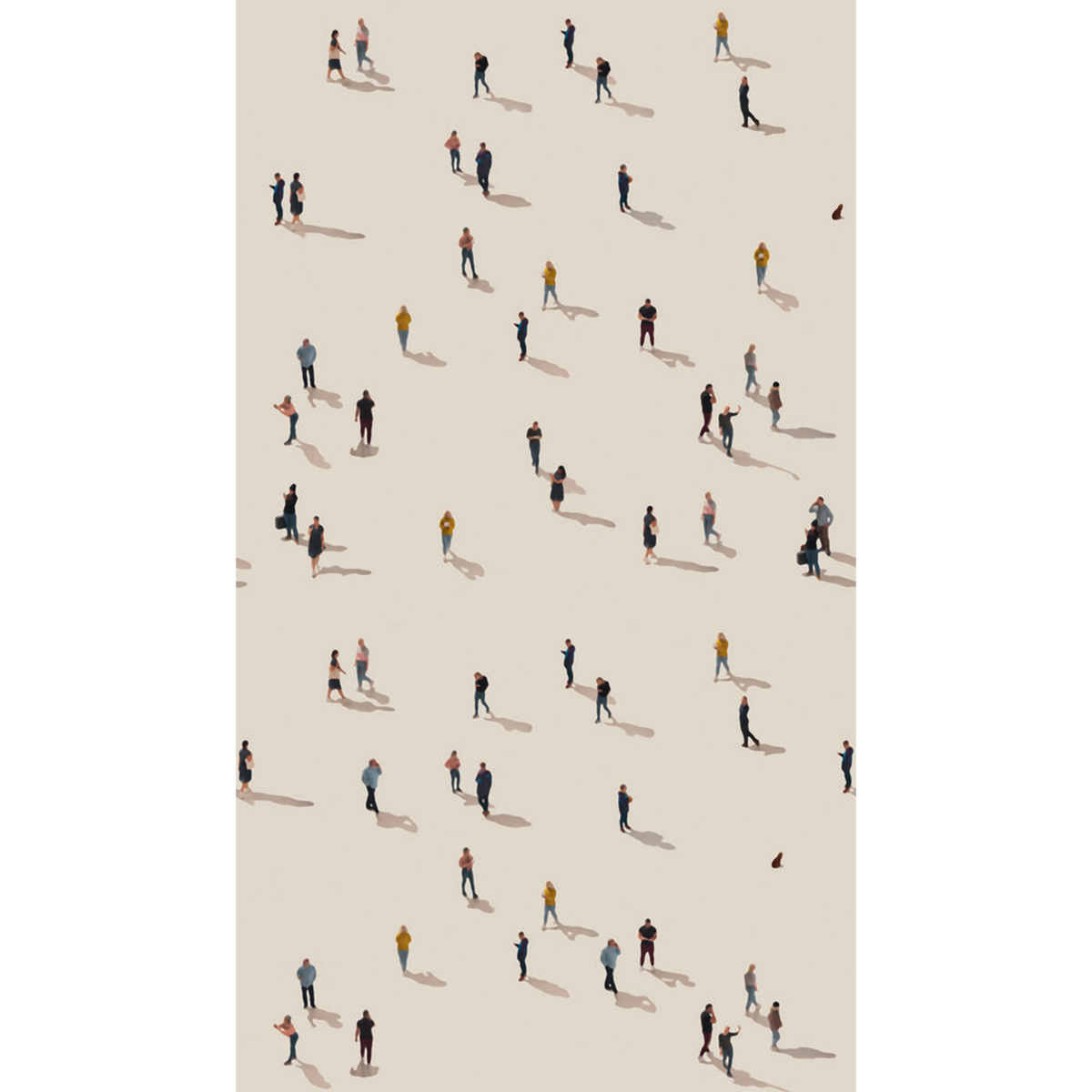 Papier peint panoramique L People Écru Satiné