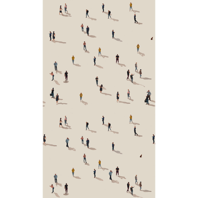 Papier peint panoramique L People Écru Satiné