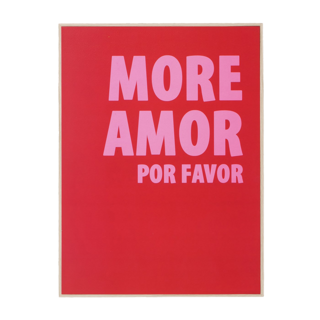 Tableau AMOR coloris rouge