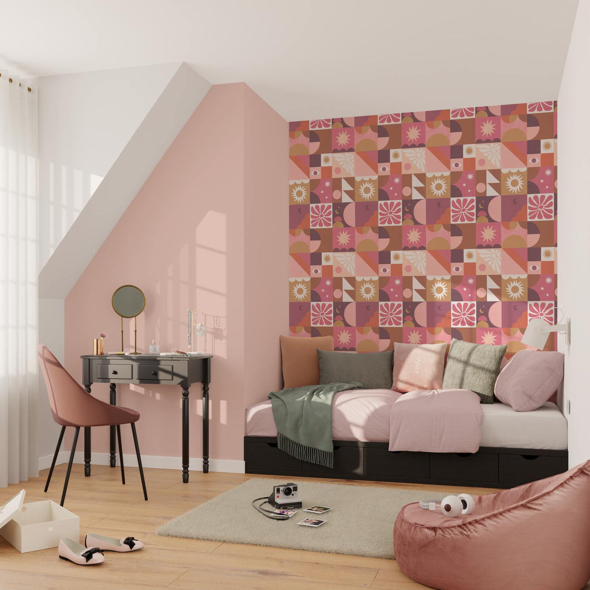 4MURS Papier peint intissé Mystic Multicolore