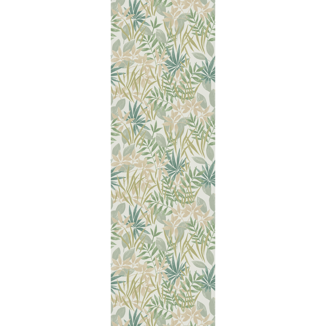 Papier peint intissé IVANNA coloris vert et beige rosé