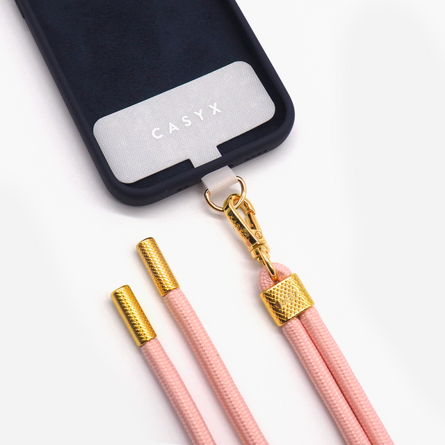 CASYX Cordon de téléphone UNIVERSEL POUDRÉ rose poudré