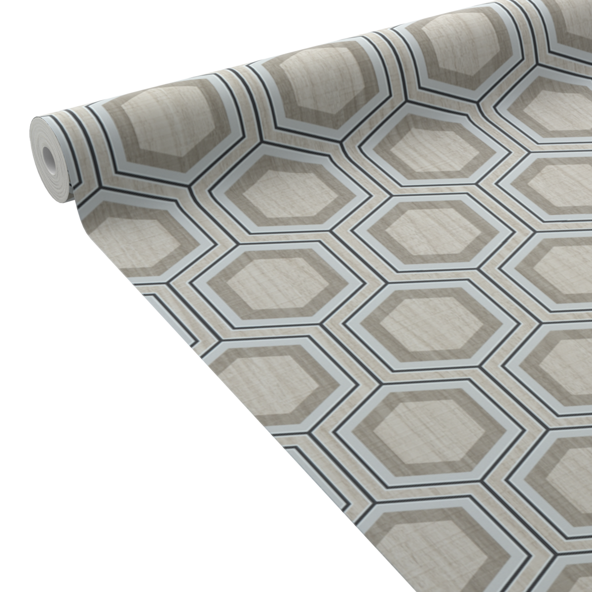 Papier peint intissé Denver Bois clair et noir