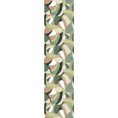 Papier peint intissé Toraya Vert clair, nude foncé et vert forêt