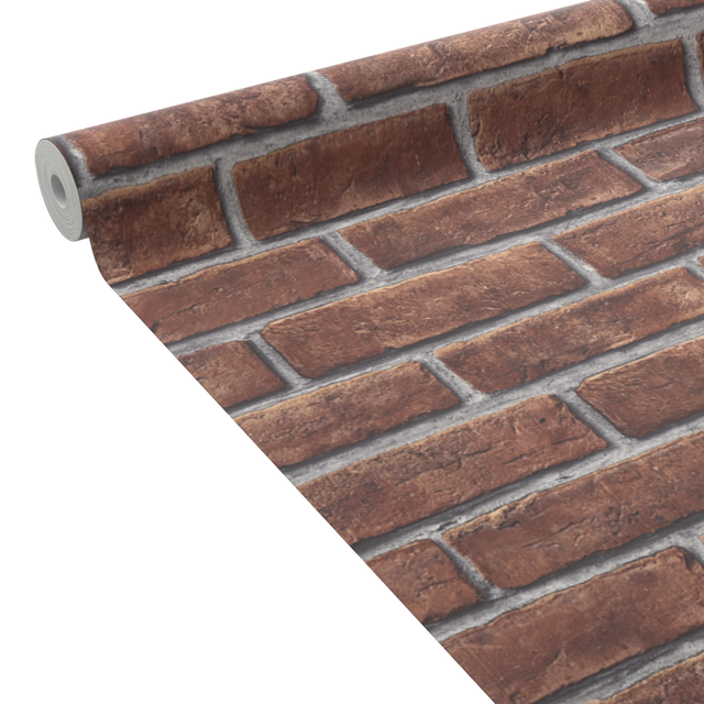 Papier peint intissé MONTRÉAL coloris rouge brique