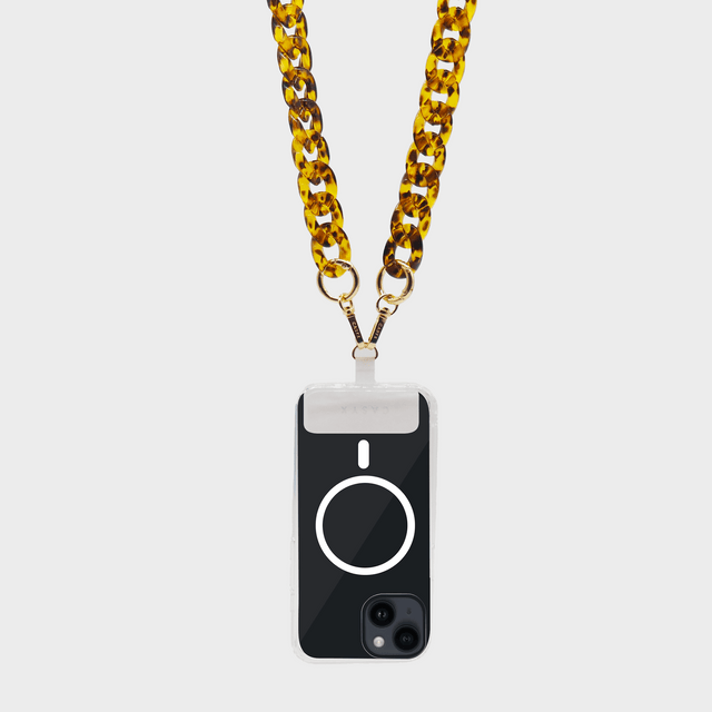 CASYX Cordon de téléphone UNIVERSEL ECAILLES coloris brun