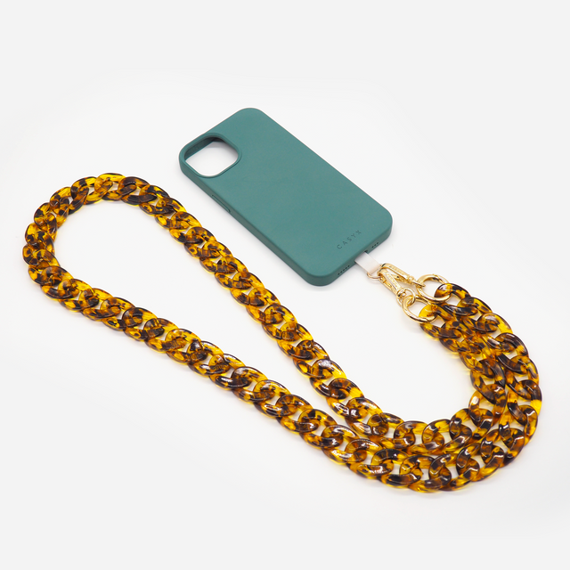 CASYX Cordon de téléphone UNIVERSEL ECAILLES coloris brun