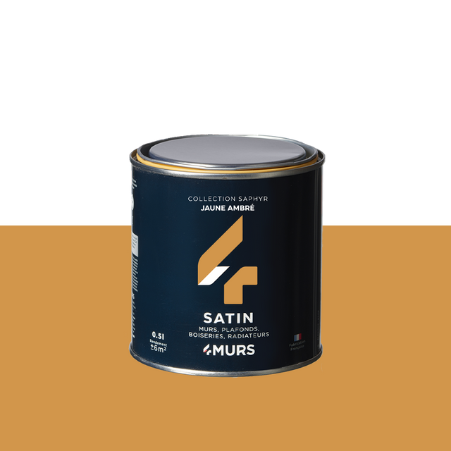 Saphyr Peinture Peinture jaune ambré Satiné 0,5 L