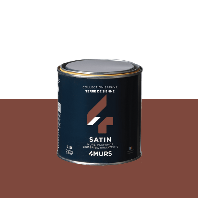 Saphyr Peinture Peinture terre de sienne Satiné 0,5 L